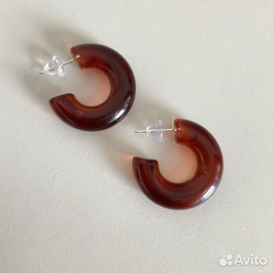 Серьги акрил стильные