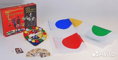 2 игры в 1 коробке Твистер+Мафия новый набор