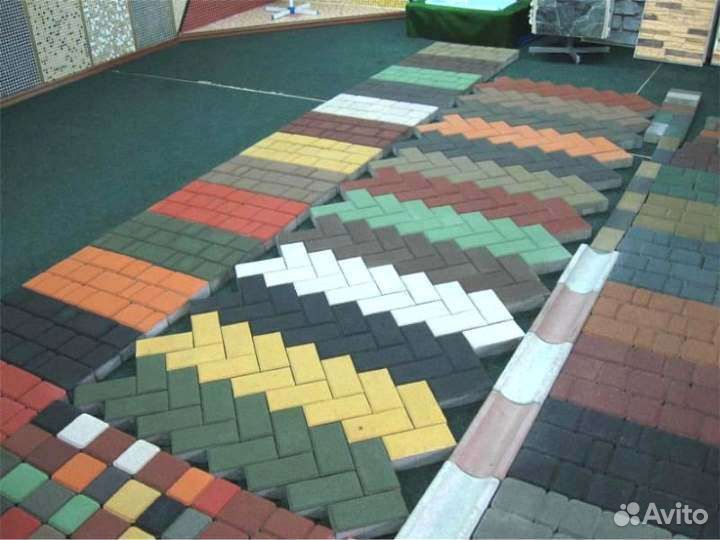 Плитка тротуарная 200х100х60 брусчатка кирпич