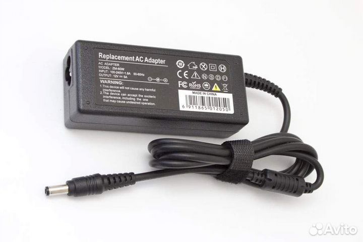 Зарядное устройство 12V 5A (60W) 5.5x2.5мм