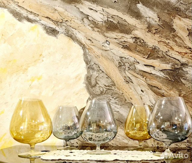 Перламутровые бокалы для коньяка