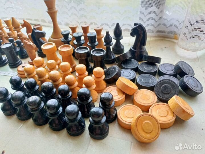 Шахматы СССР дерево, фигуры