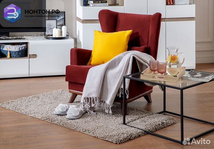 Кресло Людвиг темно-вишневое