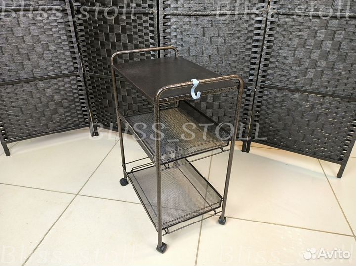 Тележка этажерка сетчатая