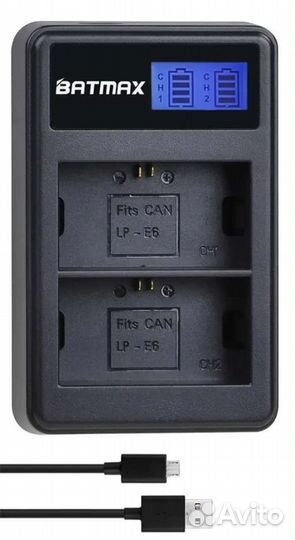 Зарядное устройство usb для LP-E6 Canon / bmpcc