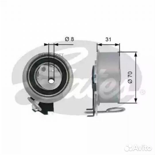 Gates T43135 Ролик зубчатого ремня грм направляющий