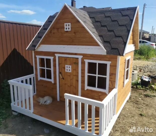 Детский деревянный домик для дачи