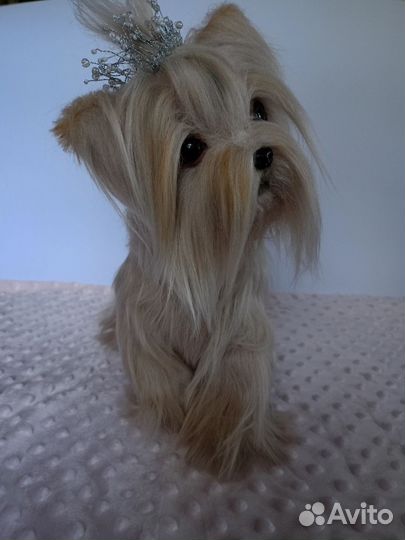 Собачка Йорк игрушка реалистичная