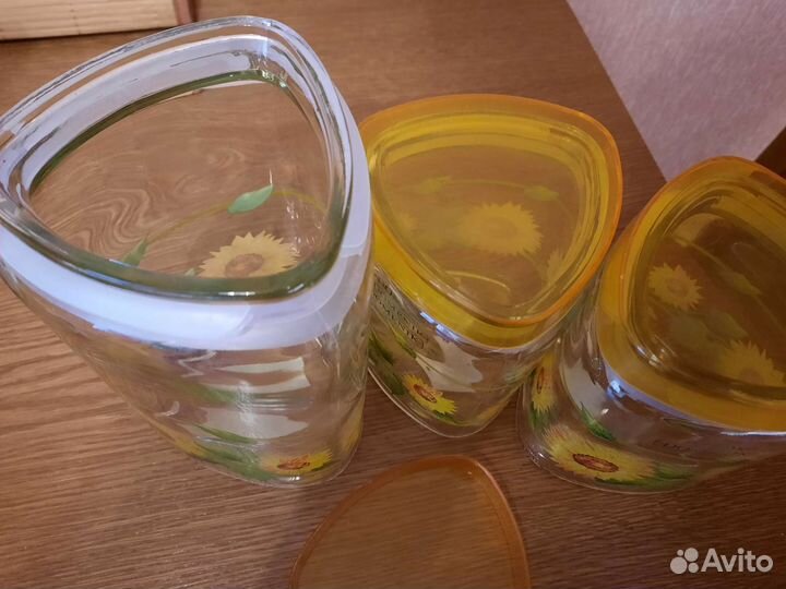 Набор из 3 банок для сыпучих продуктов