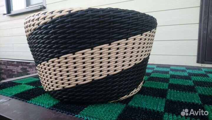 Кашпо из искусственного ротанга 90 литров