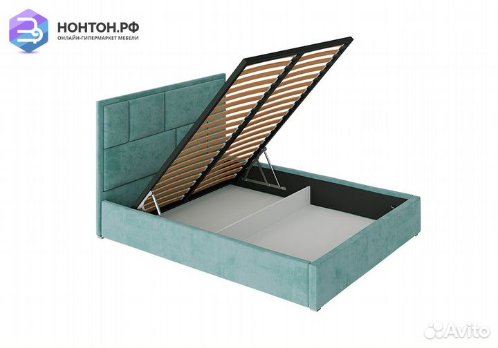Кровать Стокгольм с подъемным механизмом велюр мят