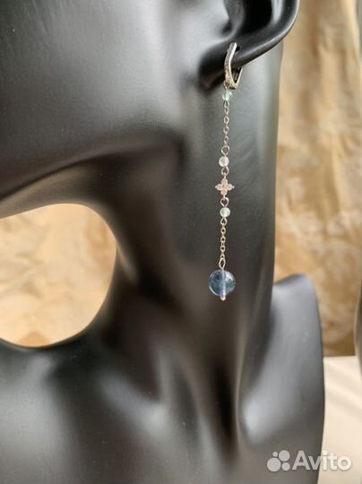 Серьги с флюоритом