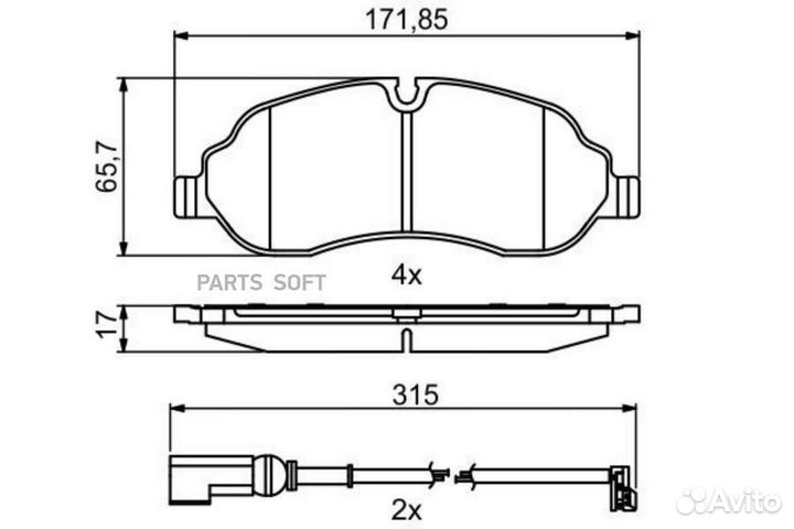 Дисковые колодки передние 0986494845