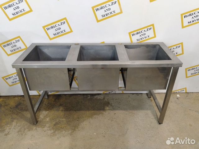 Мойка из нержавейки 3х секционная