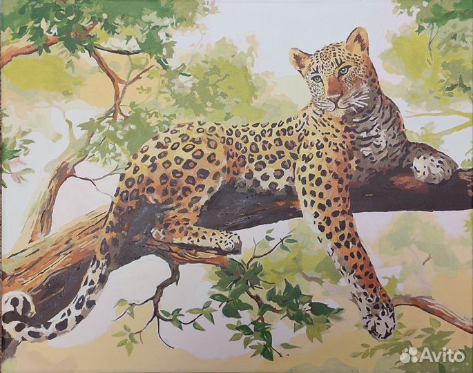 Готовая картина леопард