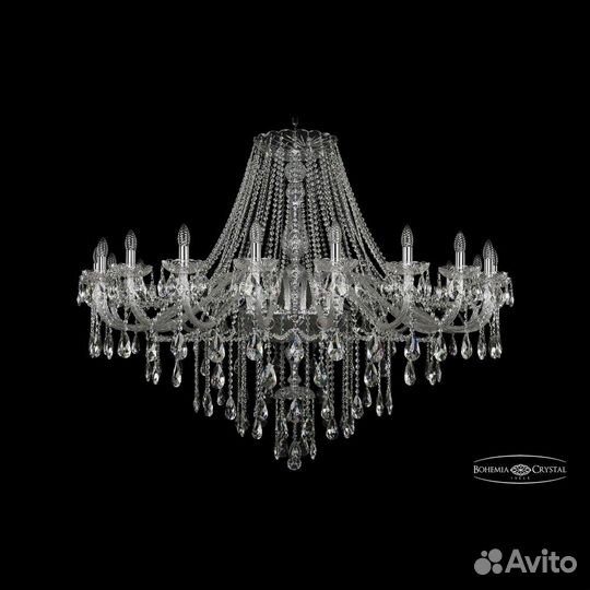 Люстра хрустальная 1415/20/530 Ni Bohemia Ivele Cr