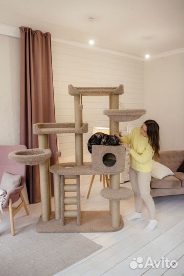 Когтеточки для кошки с лежанкой