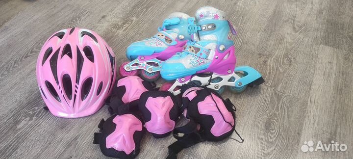 Роликовые коньки детские раздвижные 30-33