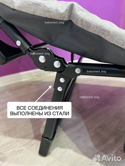 Раскладушка туристическая с матрасом. Новые