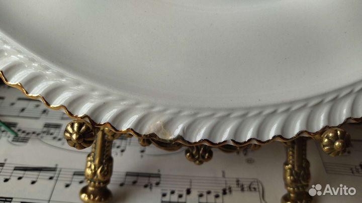 Старинноое блюдо из георгианского фарфора 22Kt