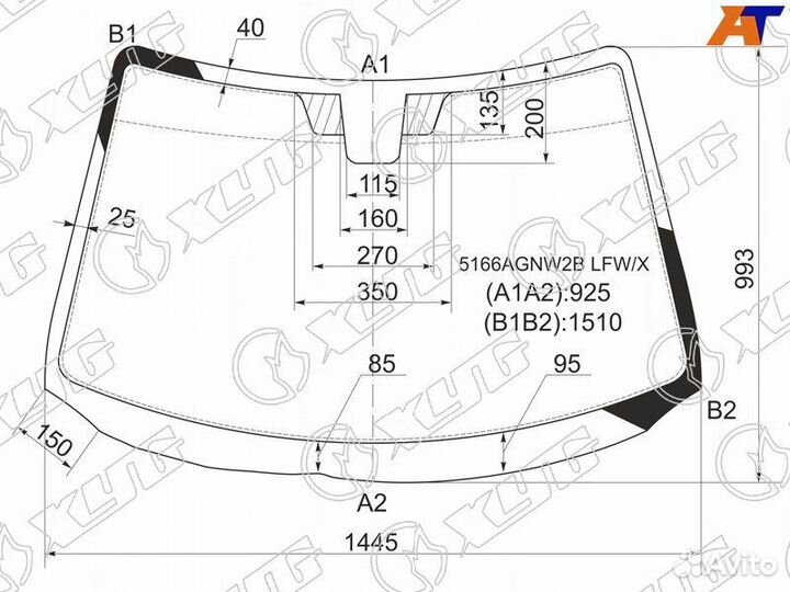 Стекло лобовое mazda3