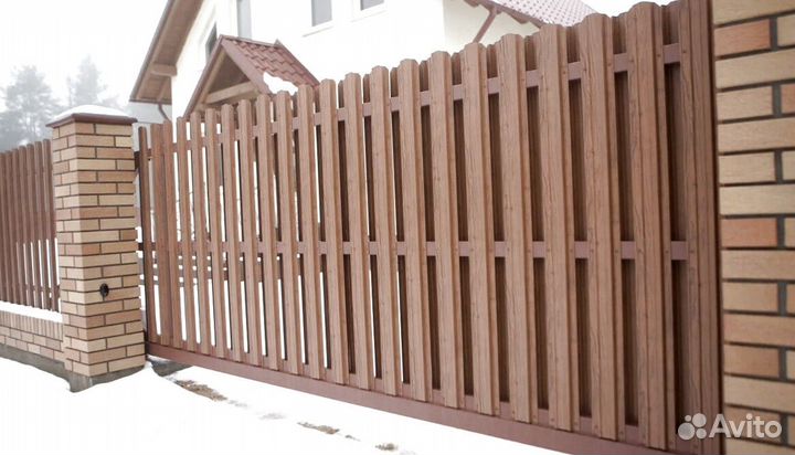 Забор из штакетника быстро, ворота