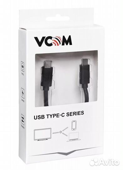 Кабель USB Type C-Type C CU400-1M 3А, 5Gb