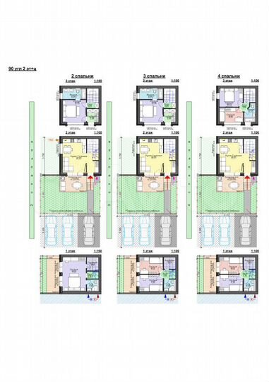 Таунхаус 90 м² на участке 1 сот.