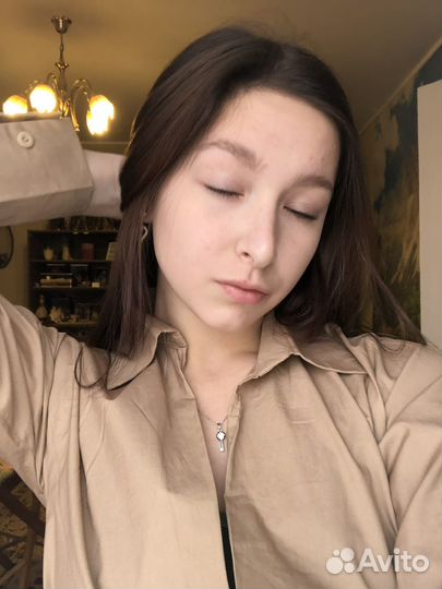 Укороченная рубашка 44