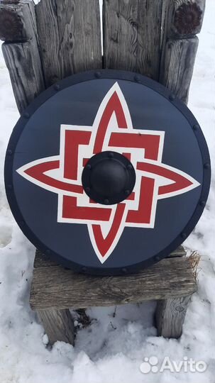 Щит викинга или щит русича, ручная работа, дерево