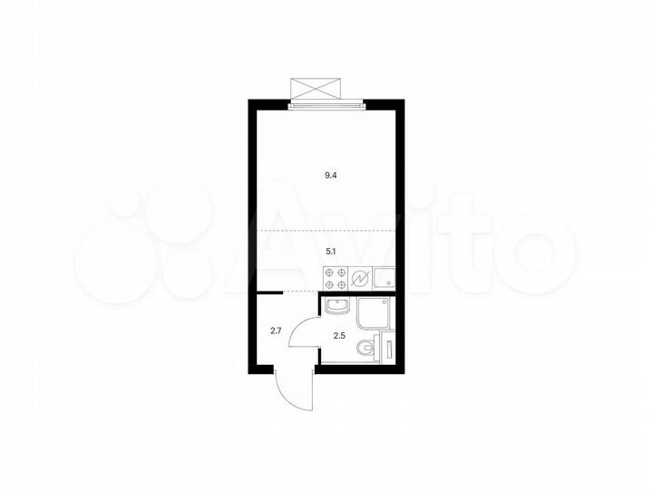 Квартира-студия, 19,7 м², 20/25 эт.