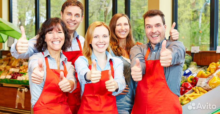 Работник торгового зала(любое гражданство)