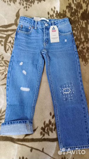 Джинсы Levis(оригинал) прямого кроя на 7 лет