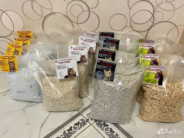 Наполнители (3вида) для кошачьего туалета. Уфа
