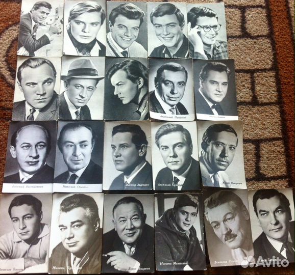 Мини-открытки фото советских актеров и актрис кино