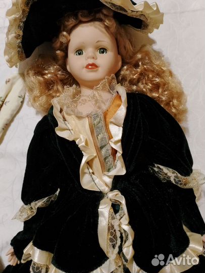 Кукла фарфоровая коллекционная заяц тильда