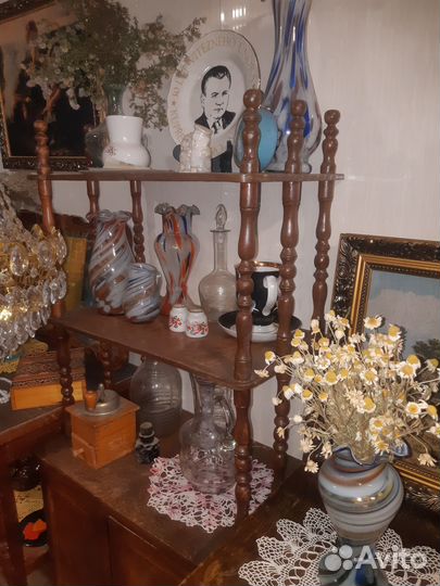 Этажерки с тумбами старинные