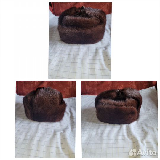 Шапка ушанка мужская норка, шарфы