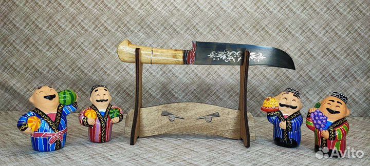 Узбекский нож пчак, рукоять дерево/оргстекло