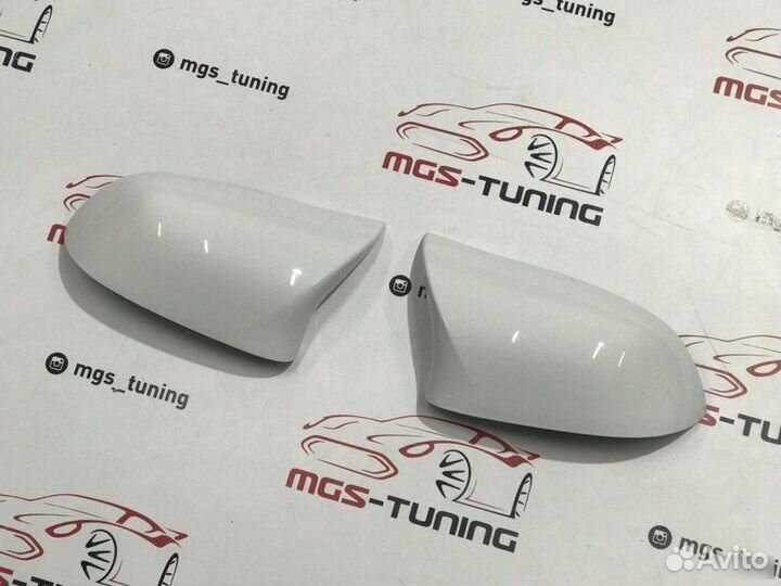 Накладки на зеркала (крышки) Х6 М BMW F16 белые