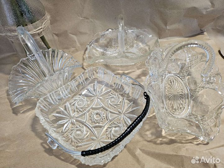 Ваза, конфетница-корзинка, салатница, фруктовница