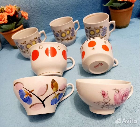 Чайные, кофейные пары, чашки, блюдца, тарелки СССР