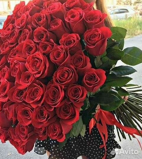 Высокие метровые розы Букеты Доставка