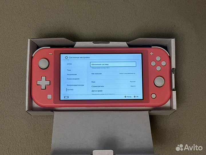 Nintendo switch lite чип прошитая 256gb (розовая)