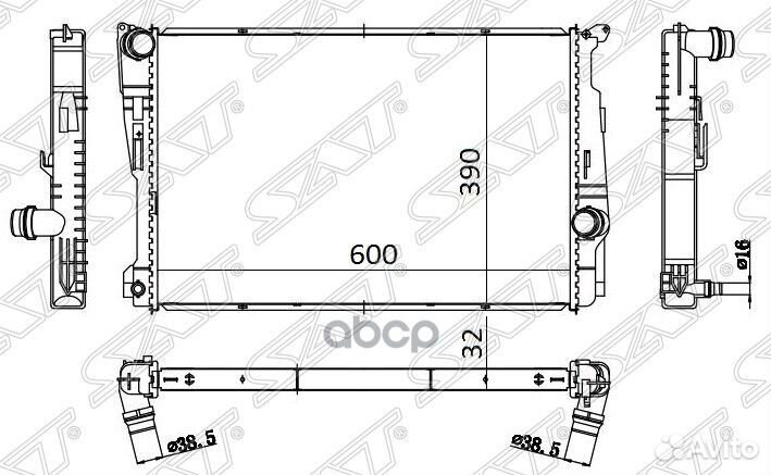 Радиатор BMW X3 10-17 / X4 14-18 BW0014 Sat