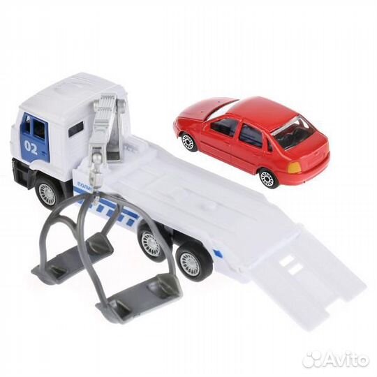 Машина Технопарк металл Kamaz Эвакуатор 12 см двер