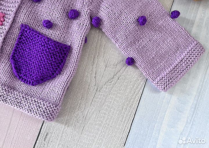 Вязаный Костюм детский 74 80 ручная работа