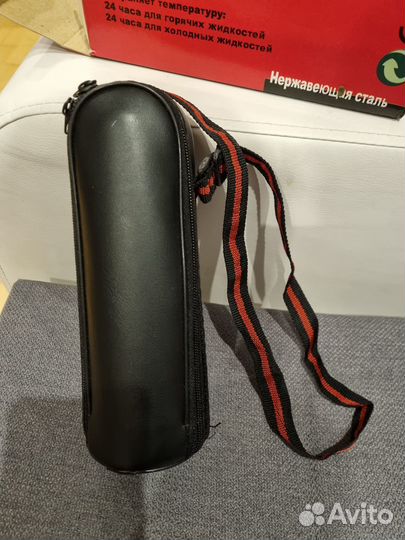 Термос 0.35 л нержавейка, с футляром