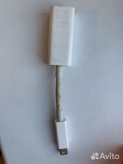 Адаптер Apple Thunderbolt-Ethernet, 0.1 м, белый