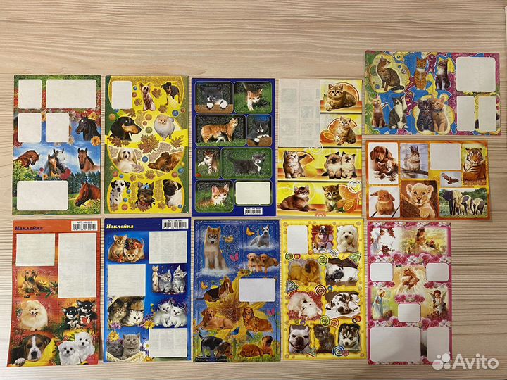 Наклейки (принцессы, барби, животные и др.)